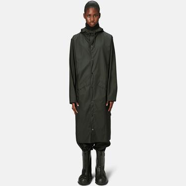  Rains Longer Jacket W3 Kadın Yeşil Yağmurluk