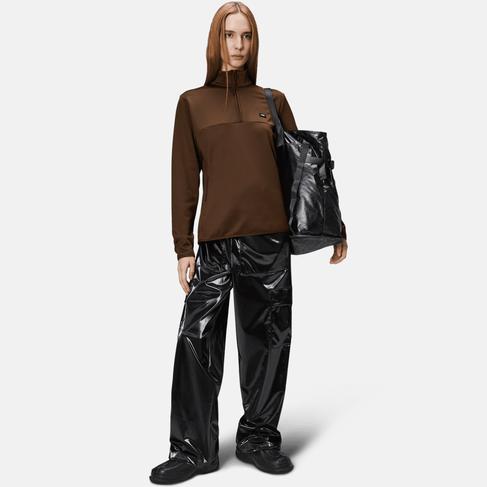  Rains Sintra Fleece Curve Half Zip Unisex Kahverengi Polar Sweatshirt