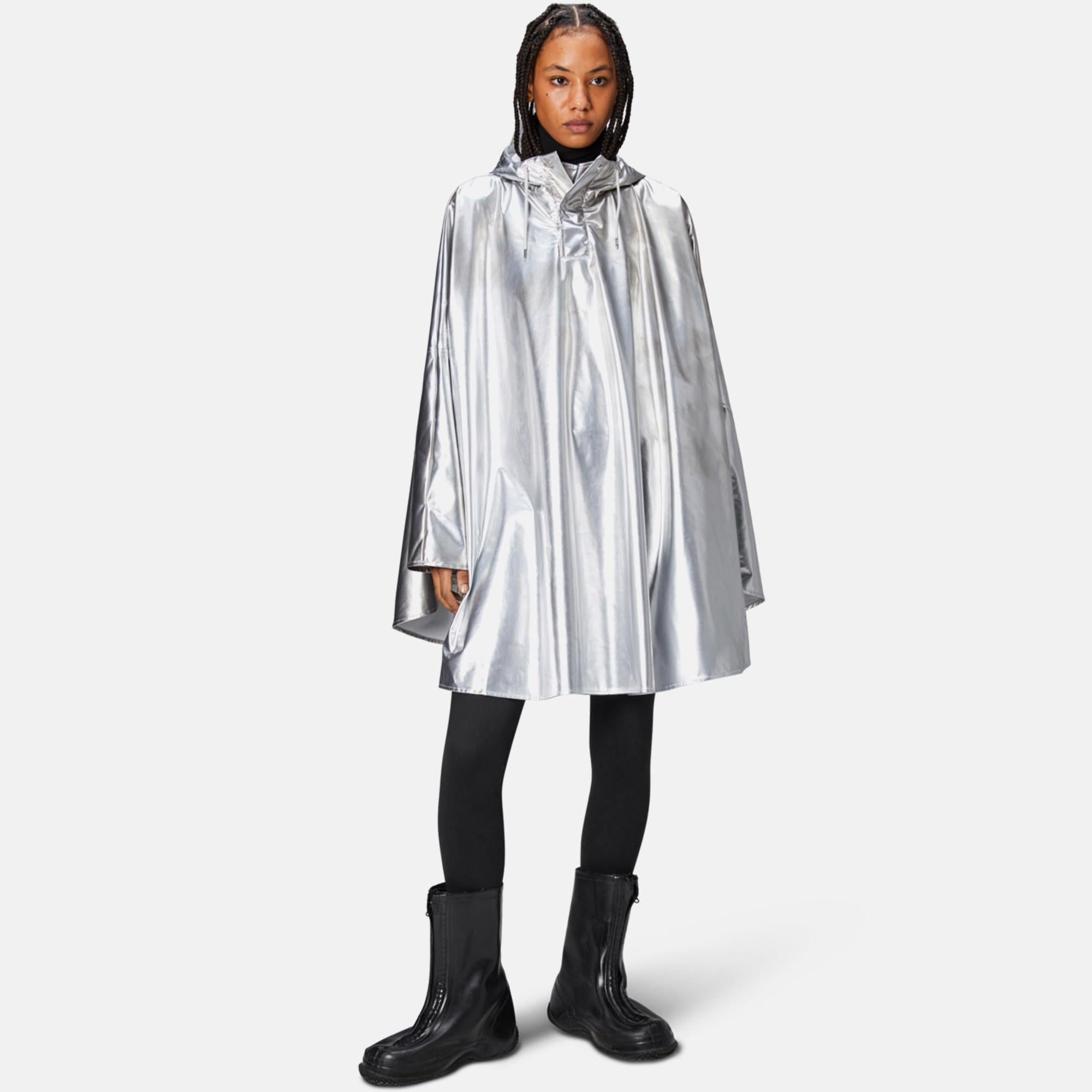 Rains Cape W3 Unisex Gri Yağmurluk