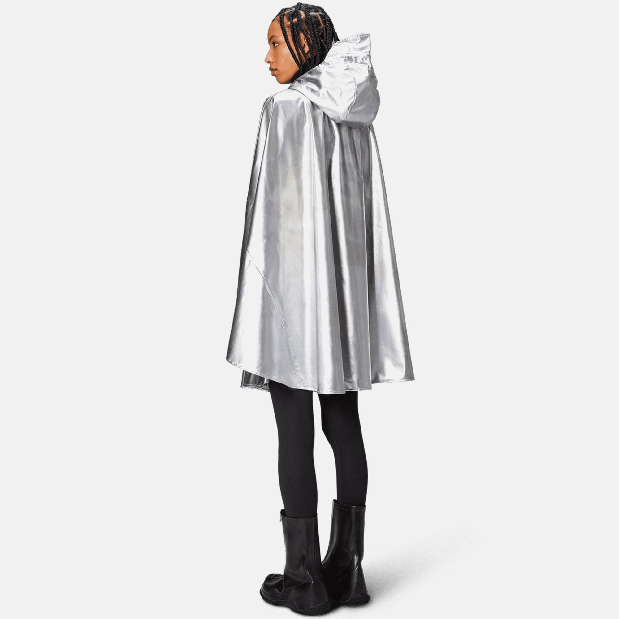 Rains Cape W3 Unisex Gri Yağmurluk