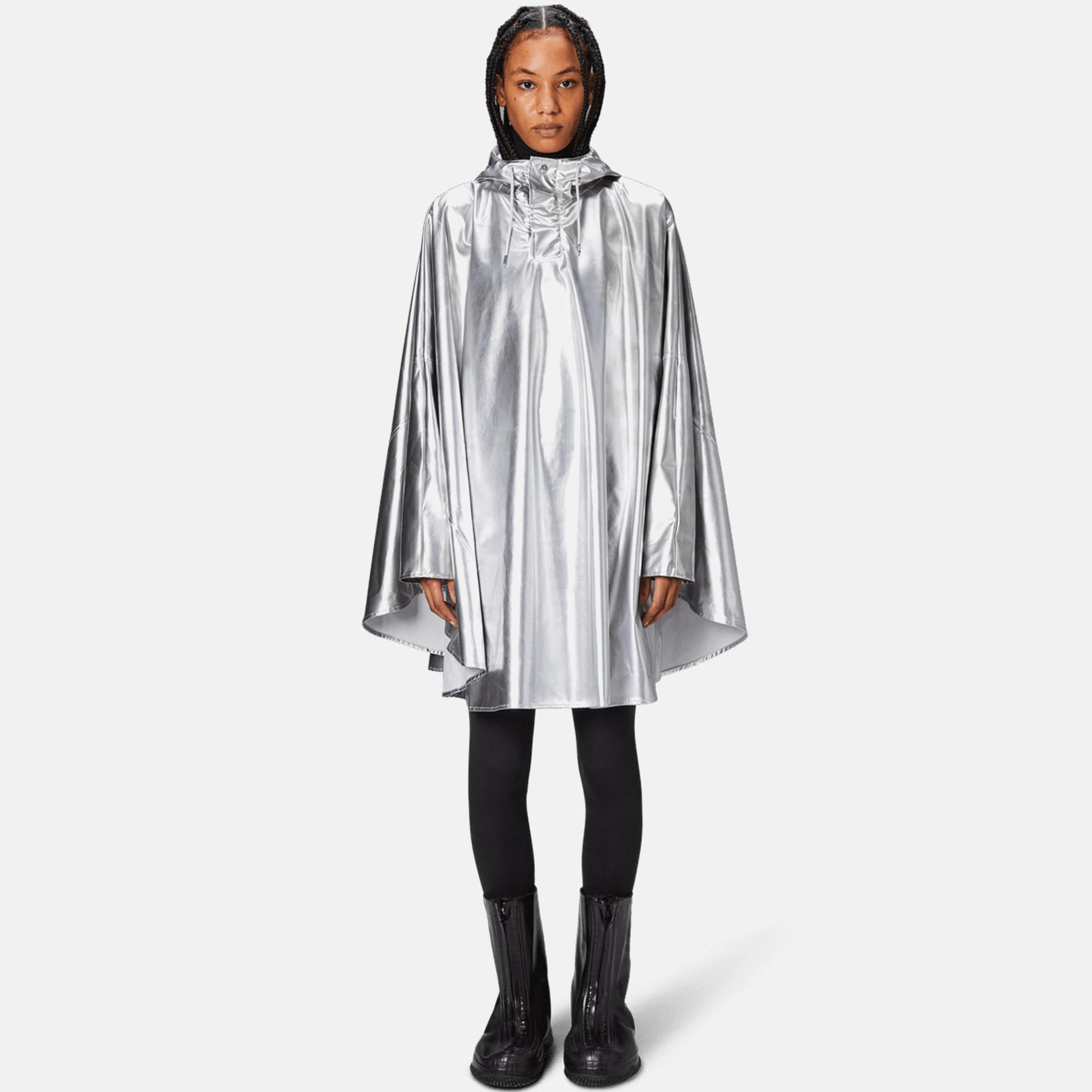 Rains Cape W3 Unisex Gri Yağmurluk