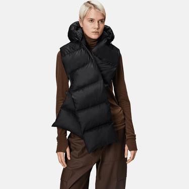  Rains Alta Vision Puffer Hood W3T3 Unisex Siyah Şapka