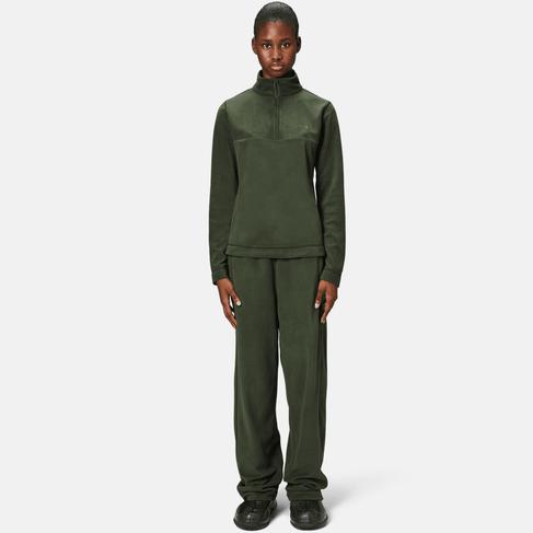  Rains Addis Fleece Curve Half Zip Unisex Yeşil Polar Sweatshirt