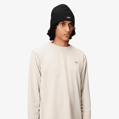 Rains Ribbed Fleece Beanie T1 Unisex Siyah Bere