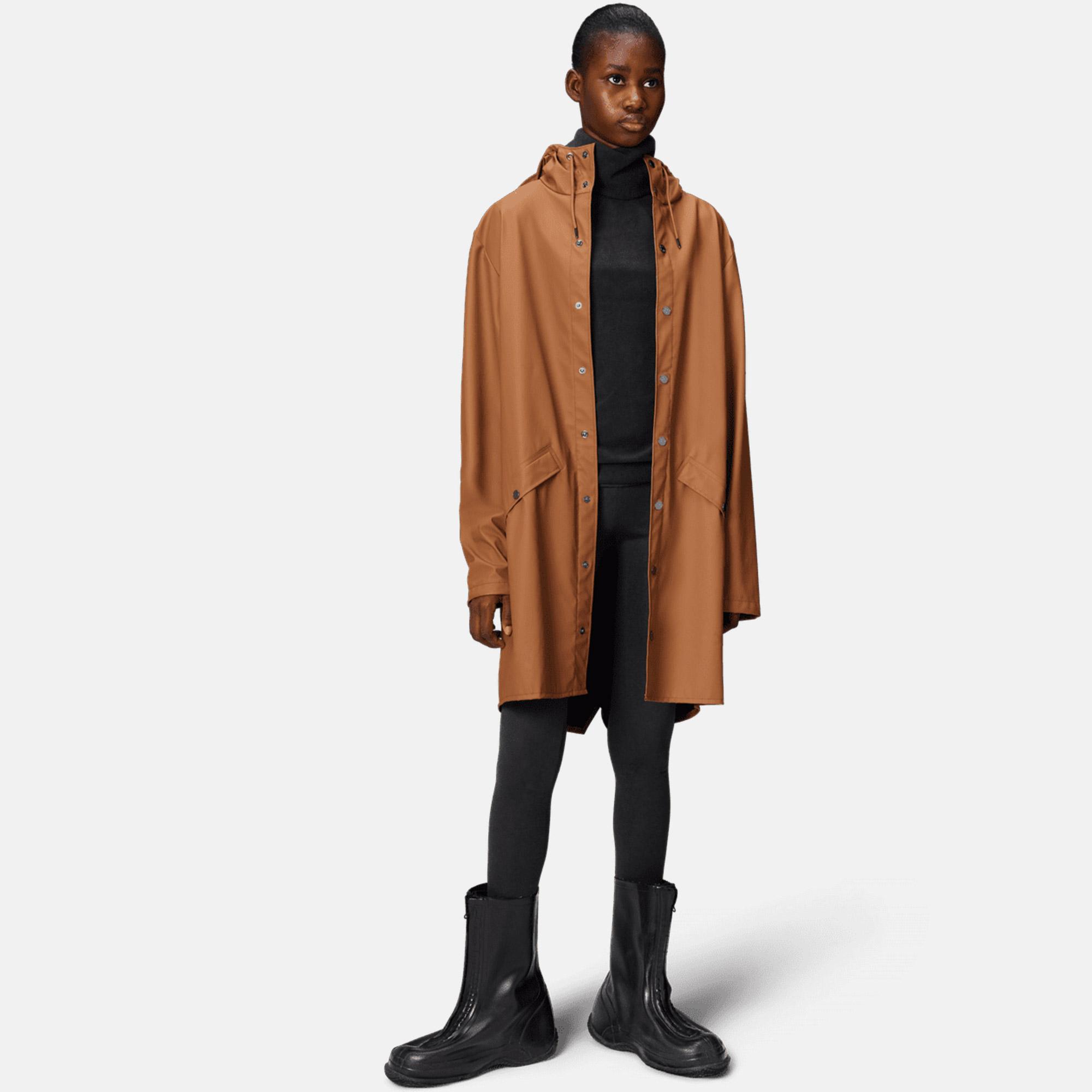 Rains Long Jacket W3 Unisex Turuncu Yağmurluk