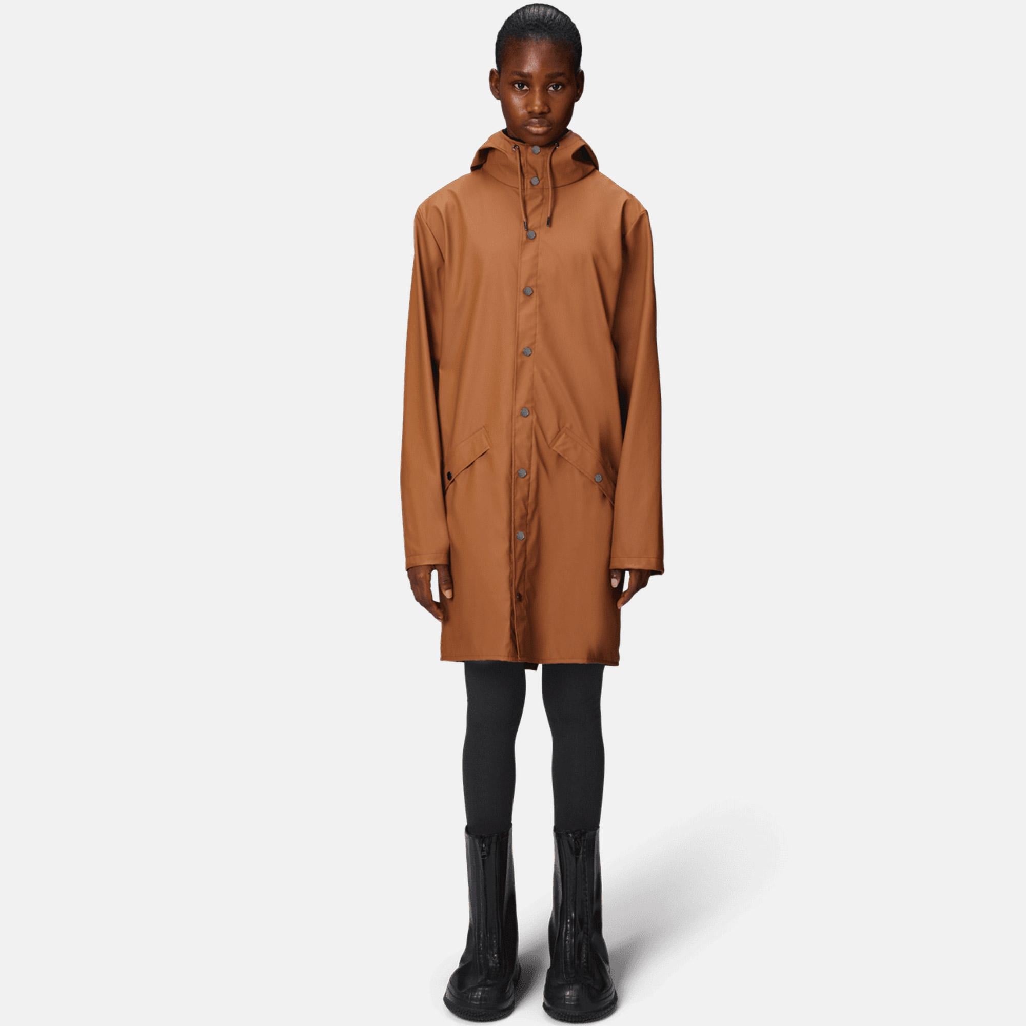 Rains Long Jacket W3 Unisex Turuncu Yağmurluk