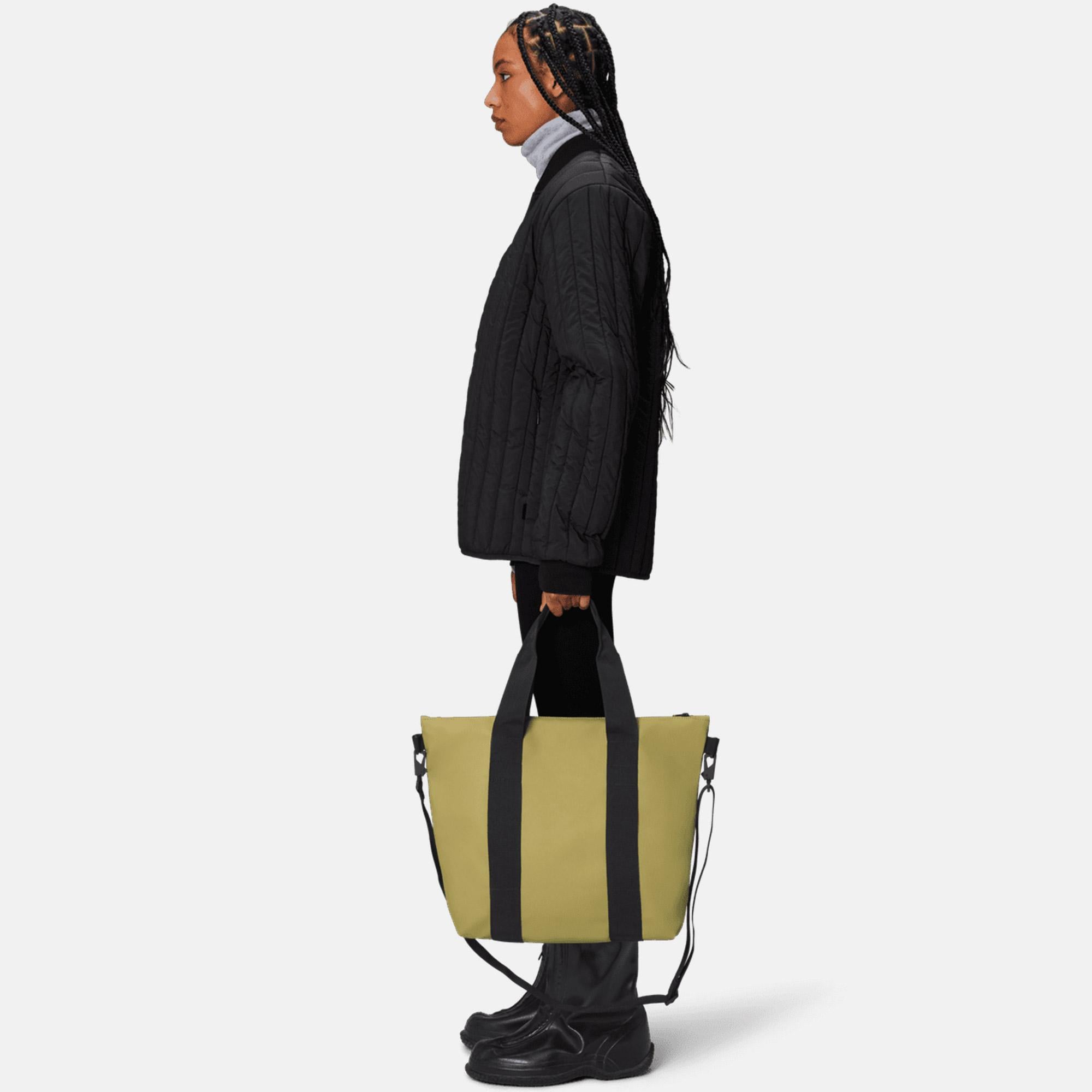 Rains Tote Bag Mini W3 Unisex Haki Omuz Çantası