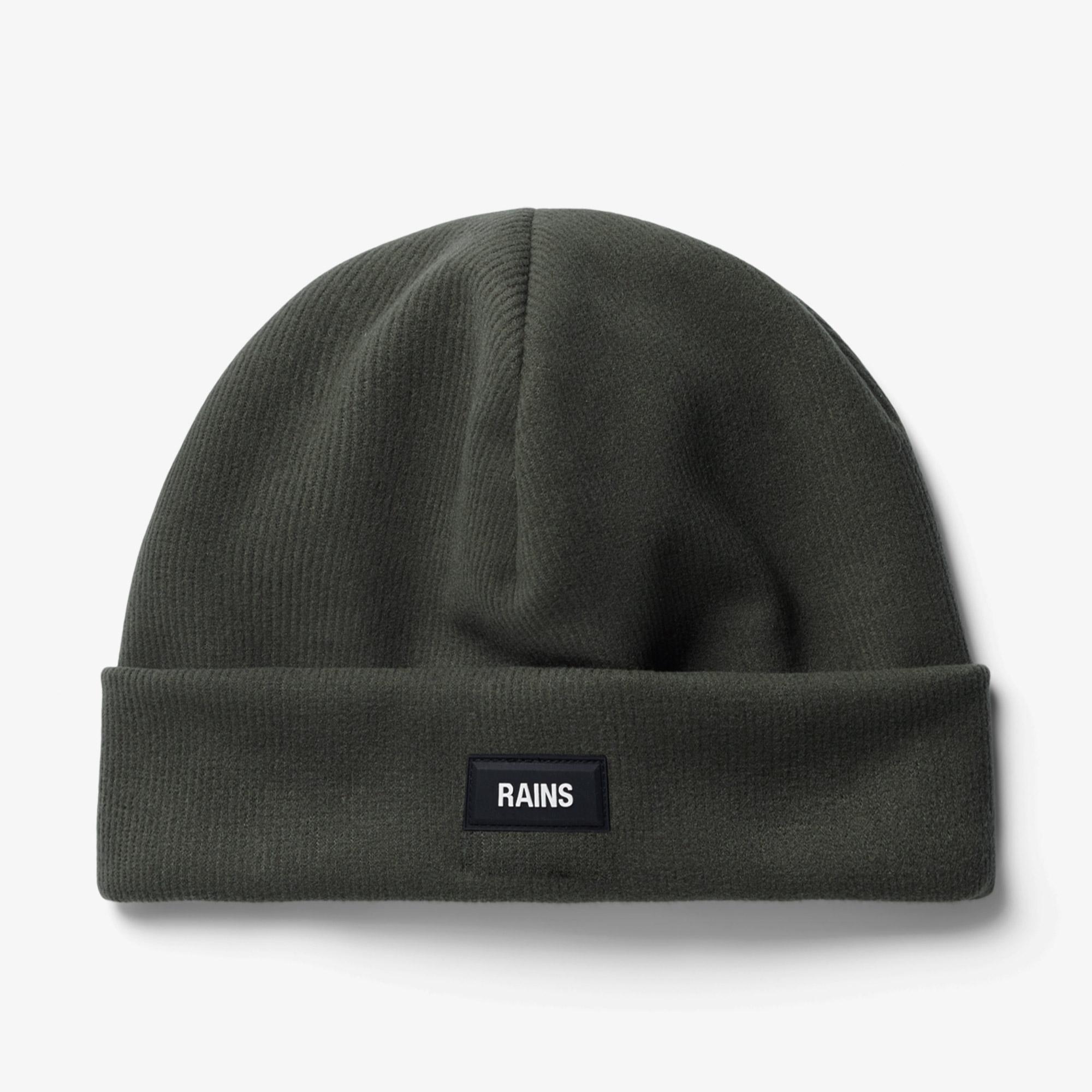 Rains Ribbed Fleece Beanie T1 Unisex Yeşil Bere