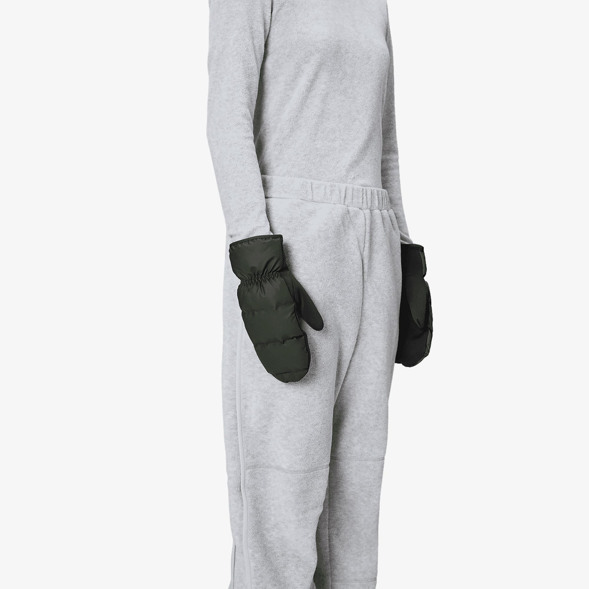 Rains Lohja Puffer Mittens W1T2 Unisex Yeşil Eldiven