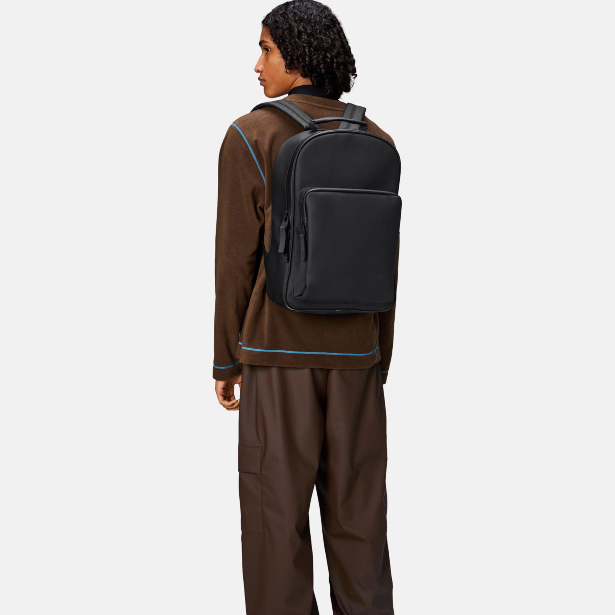 Rains Book Daypack Large Unisex Siyah Sırt Çantası