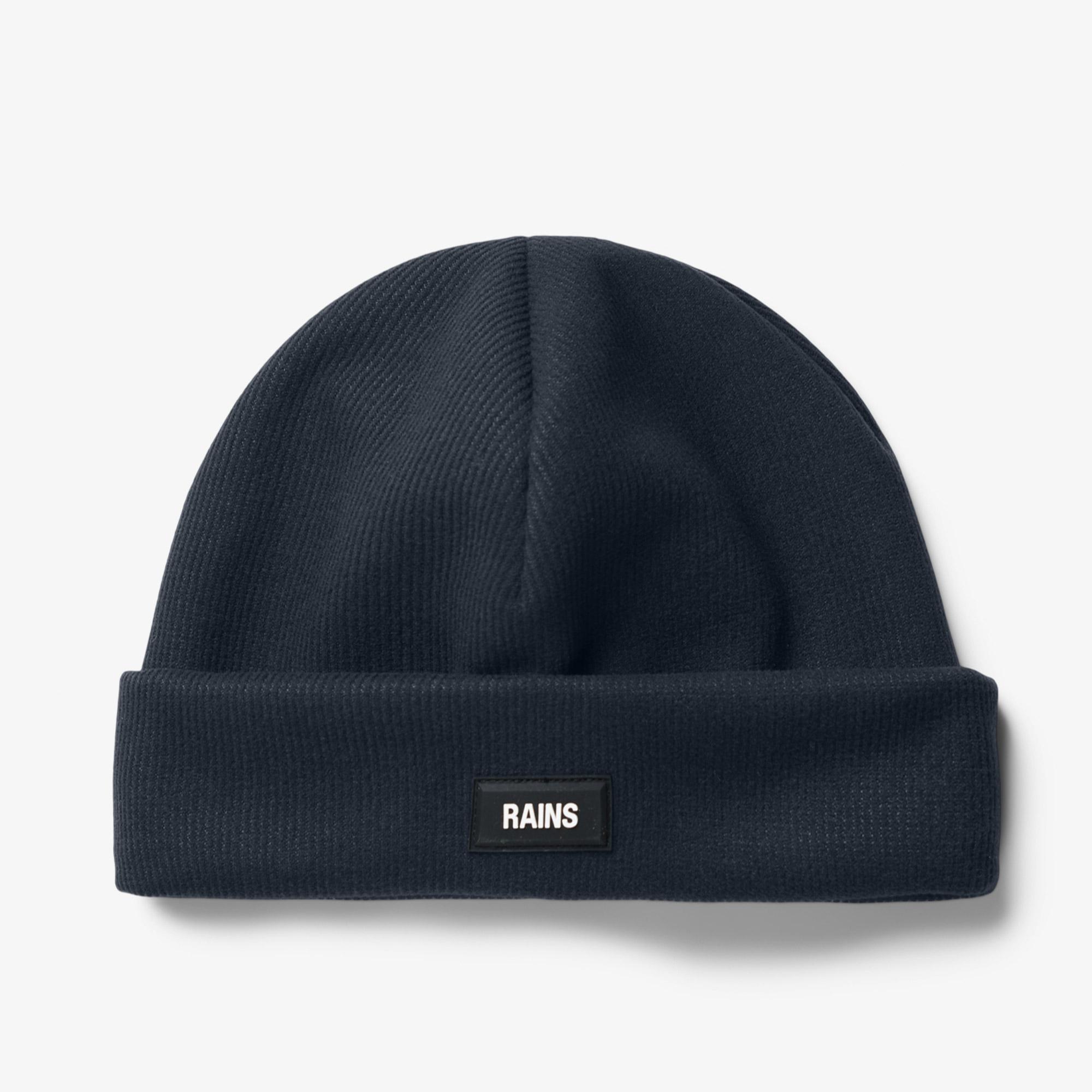 Rains Ribbed Fleece Beanie T1 Unisex Lacivert Bere