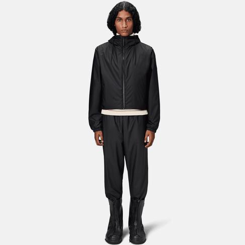  Rains Lohja Short Insulated Jacket W3T1 Unisex Siyah Yağmurluk