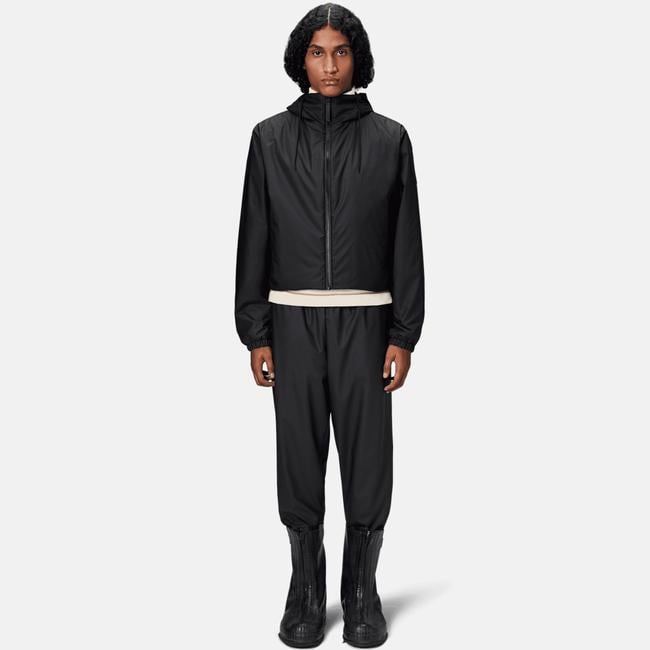  Rains Lohja Short Insulated Jacket W3T1 Unisex Siyah Yağmurluk