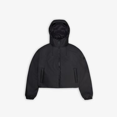  Rains Lohja Short Insulated Jacket W3T1 Unisex Siyah Yağmurluk