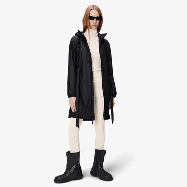  Rains Lohja Long Insulated Curve Unisex Siyah Yağmurluk