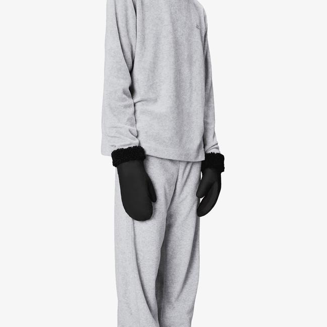  Rains Puffer Fleece Mittens W2T3 Unisex Siyah Eldiven