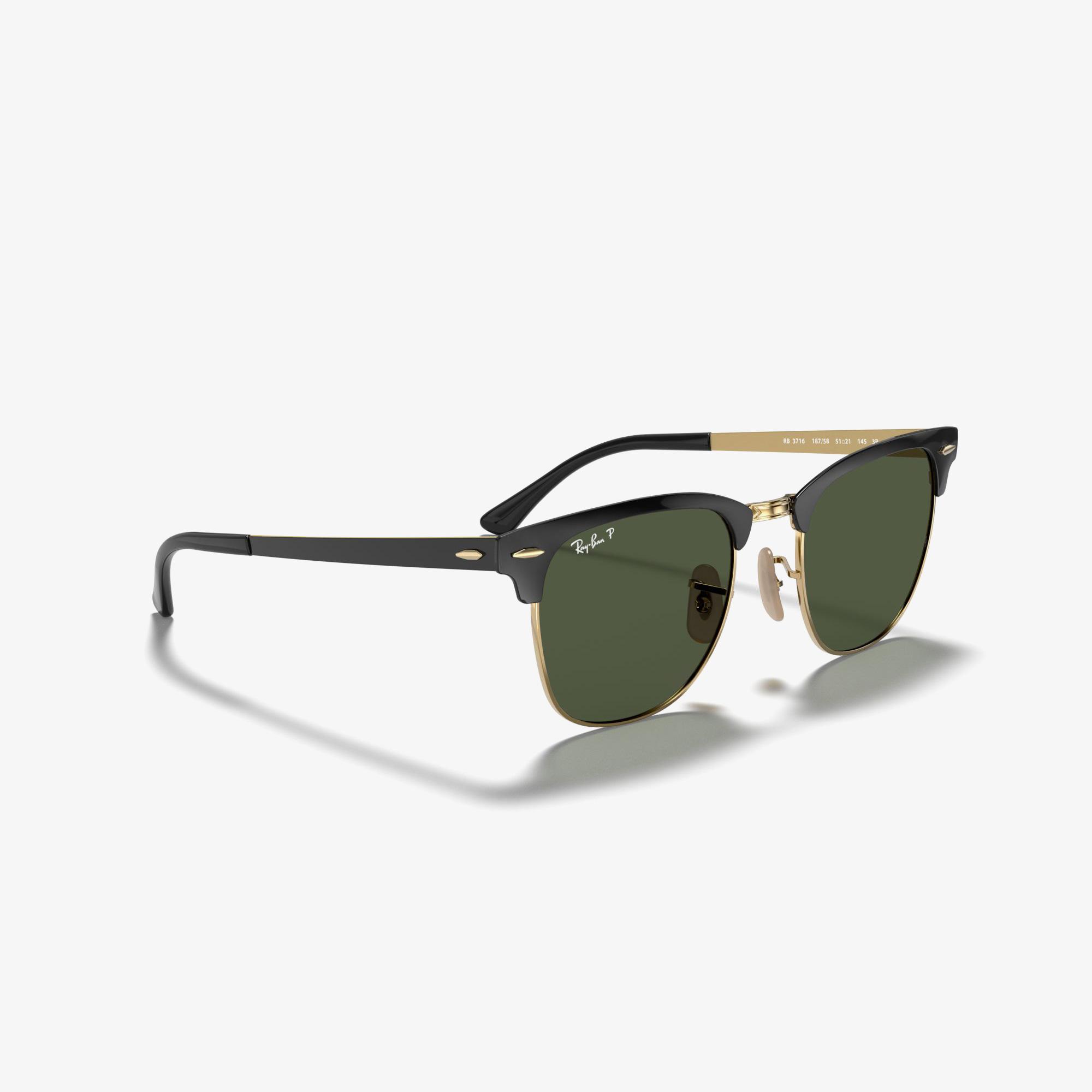 RAY-BAN 0RB3716 Clubmaster Metal Unisex Gold Siyah Güneş Gözlüğü