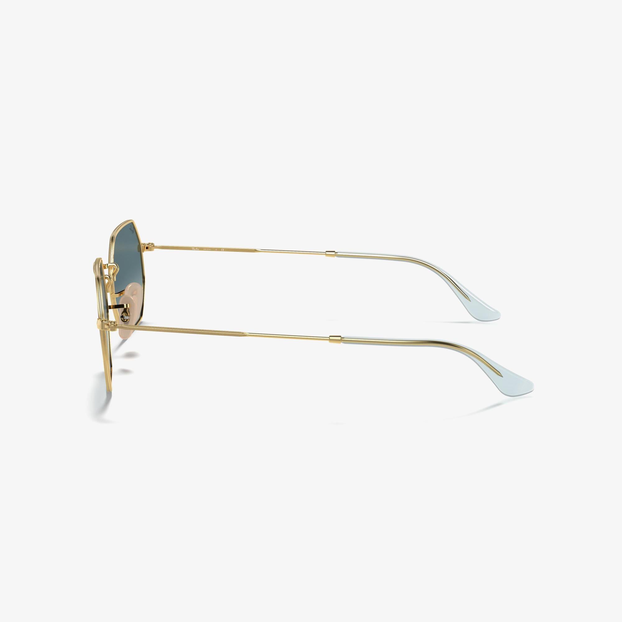 RAY-BAN 0RB3556N Octagonal Unisex Gold Güneş Gözlüğü