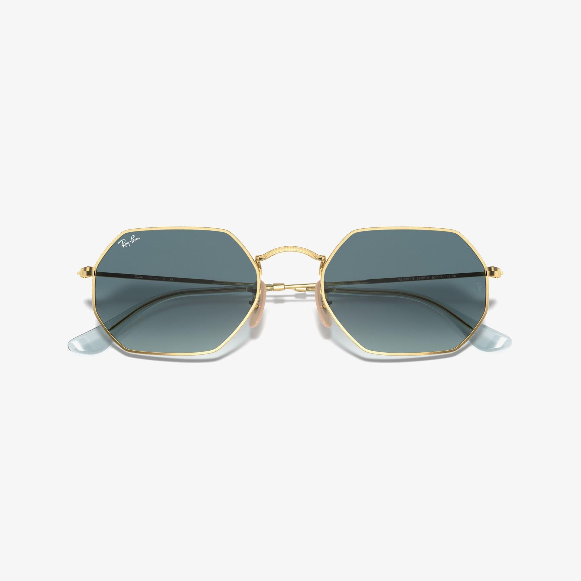 RAY-BAN 0RB3556N Octagonal Unisex Gold Güneş Gözlüğü