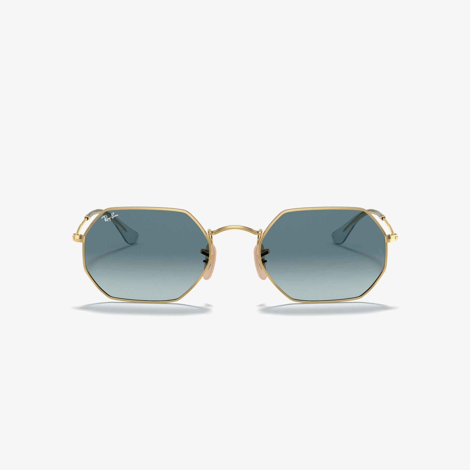 RAY-BAN 0RB3556N Octagonal Unisex Gold Güneş Gözlüğü