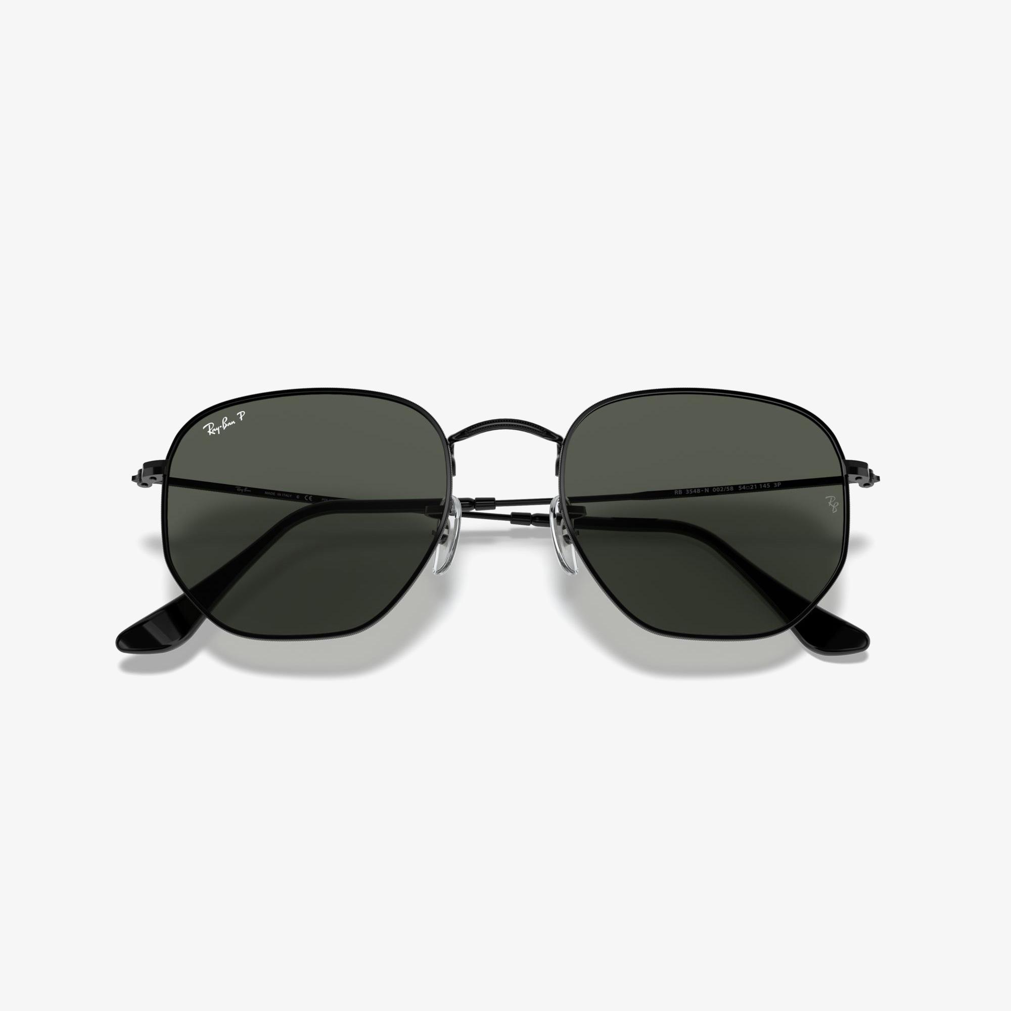 RAY-BAN 0RB3548N Hexagonal Unisex Siyah Güneş Gözlüğü