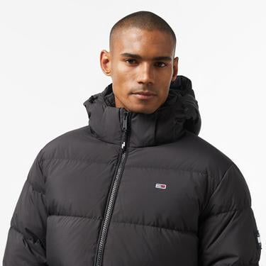  Tommy Hilfiger Essential Down Erkek Siyah Puffer Mont