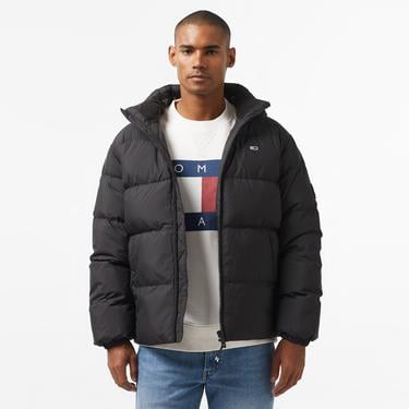  Tommy Hilfiger Essential Down Erkek Siyah Puffer Mont