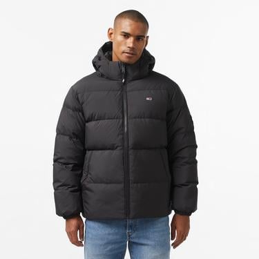 Tommy Hilfiger Essential Down Erkek Siyah Puffer Mont