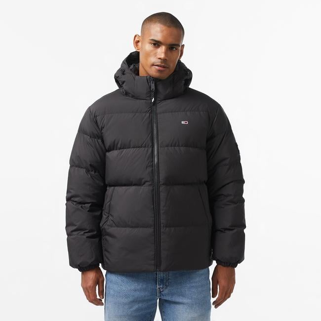  Tommy Hilfiger Essential Down Erkek Siyah Puffer Mont