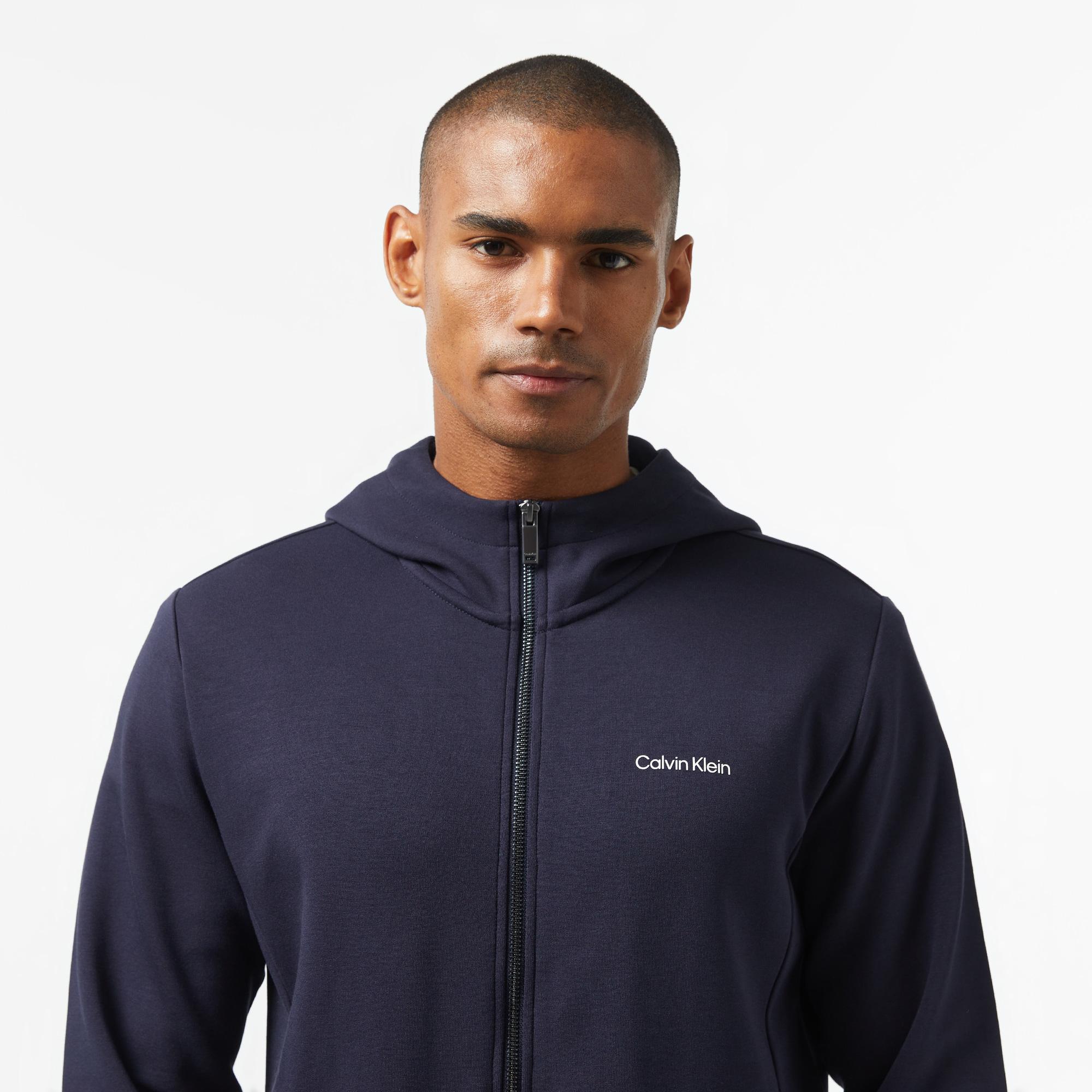 Calvin Klein Micro Logo Repreve Erkek Lacivert Hoodie