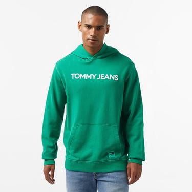  Tommy Hilfiger Jeans New Classic Erkek Yeşil Hoodie