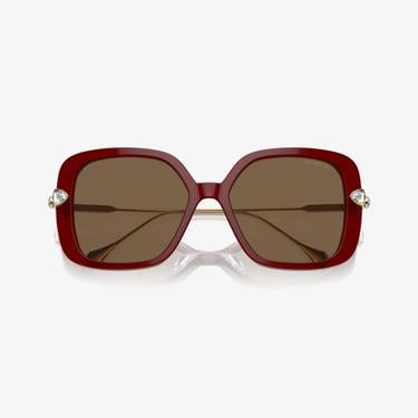  Swarovski Sk611 Kadın Bordo Güneş Gözlüğü