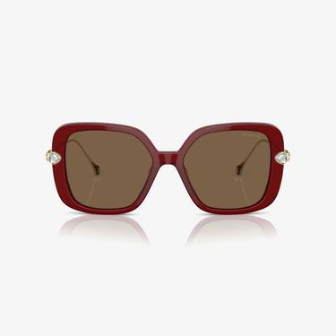 Swarovski Sk611 Kadın Bordo Güneş Gözlüğü
