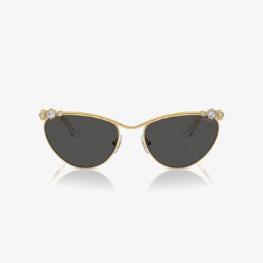  Swarovski Sk717 Kadın Altın Rengi Güneş Gözlüğü