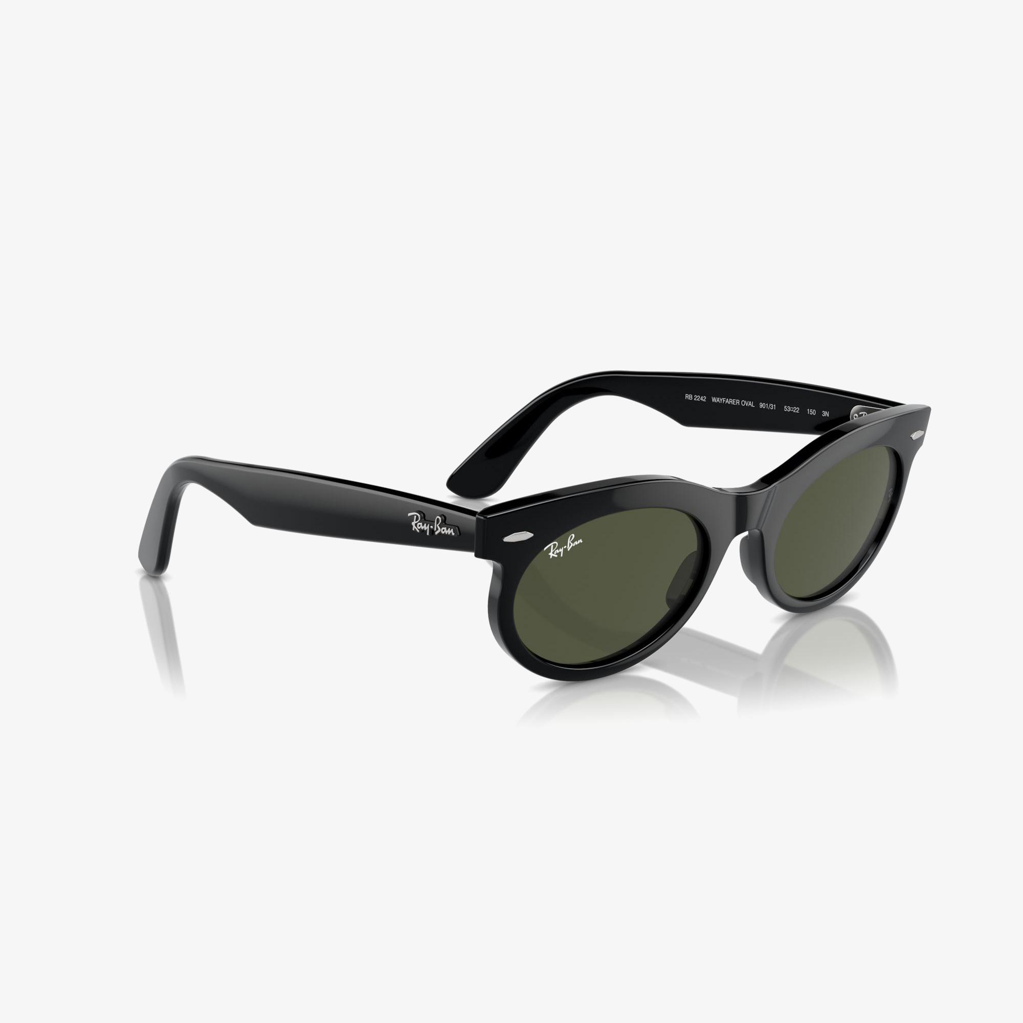 RAY-BAN Wayfarer Oval Unisex Siyah Güneş Gözlüğü