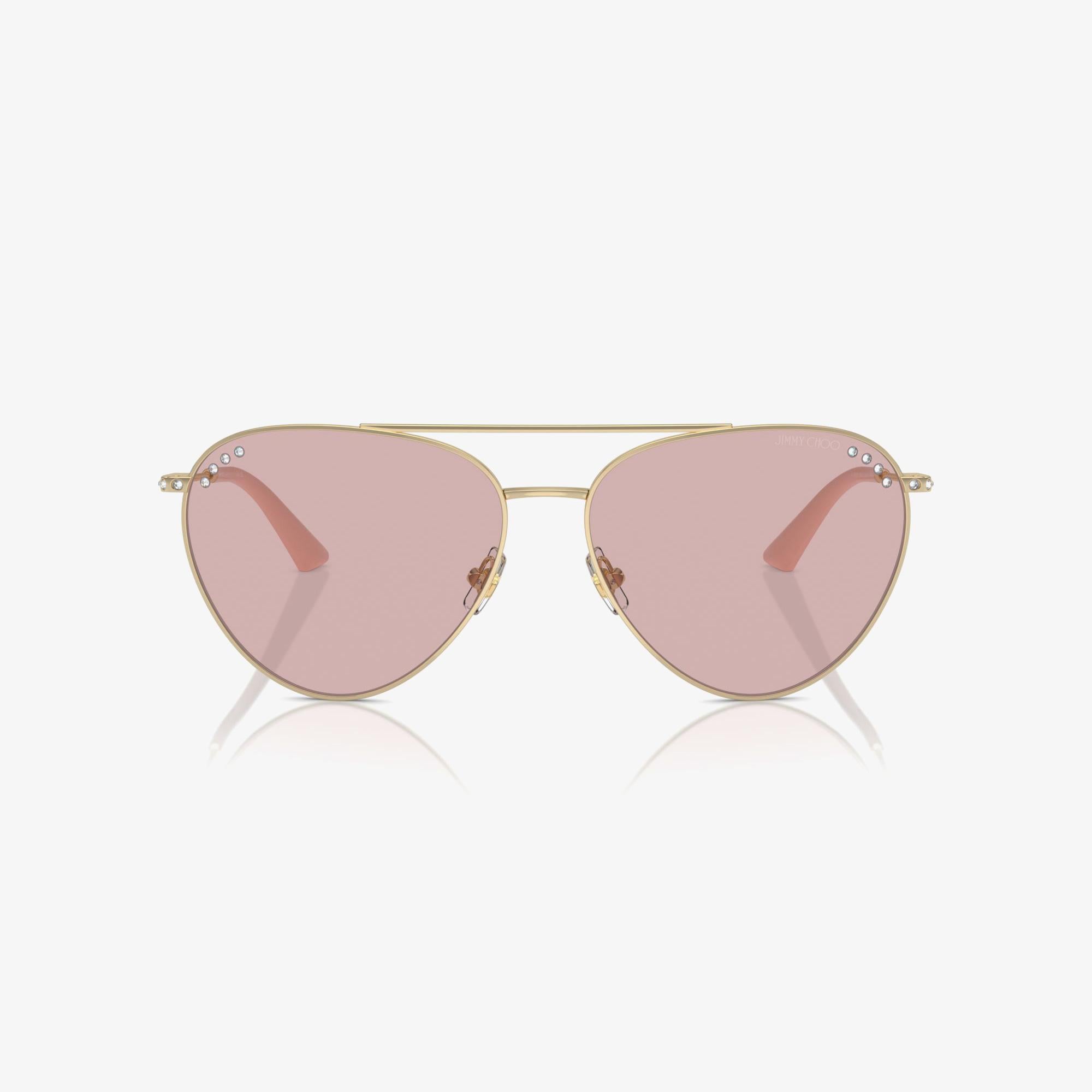 JIMMY CHOO Jc42B Kadın Altın Rengi Güneş Gözlüğü