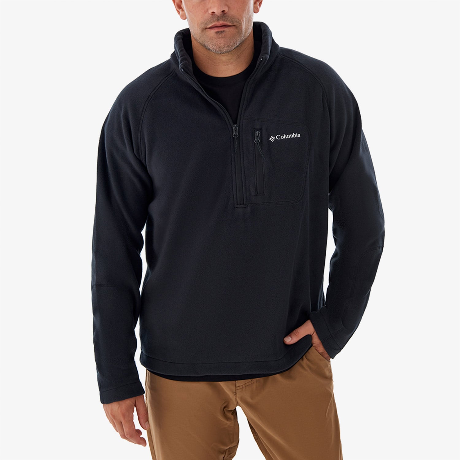 Columbia Fast Trek III Half Zip Erkek Siyah Polar