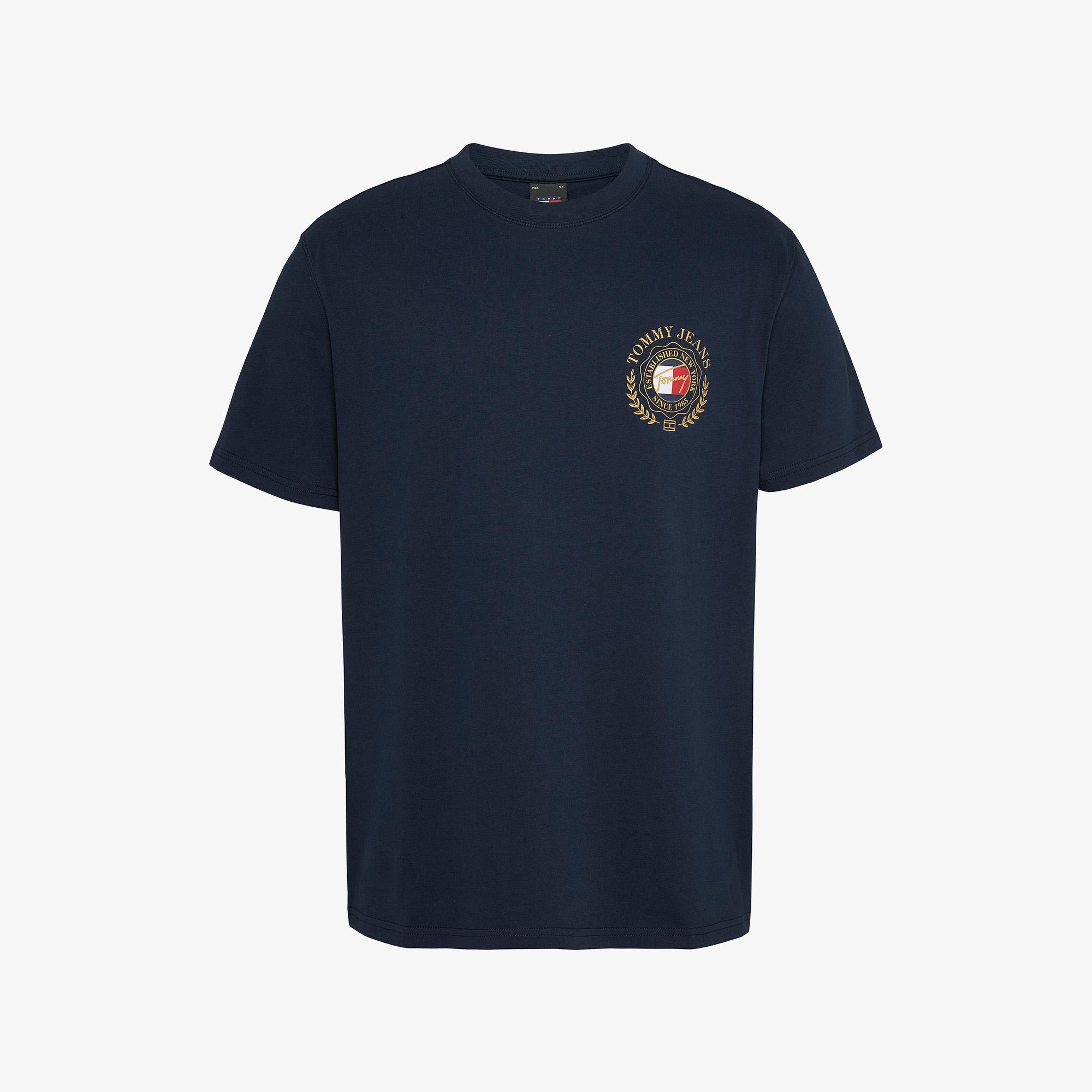 Tommy Jeans Erkek Mavi T-Shirt