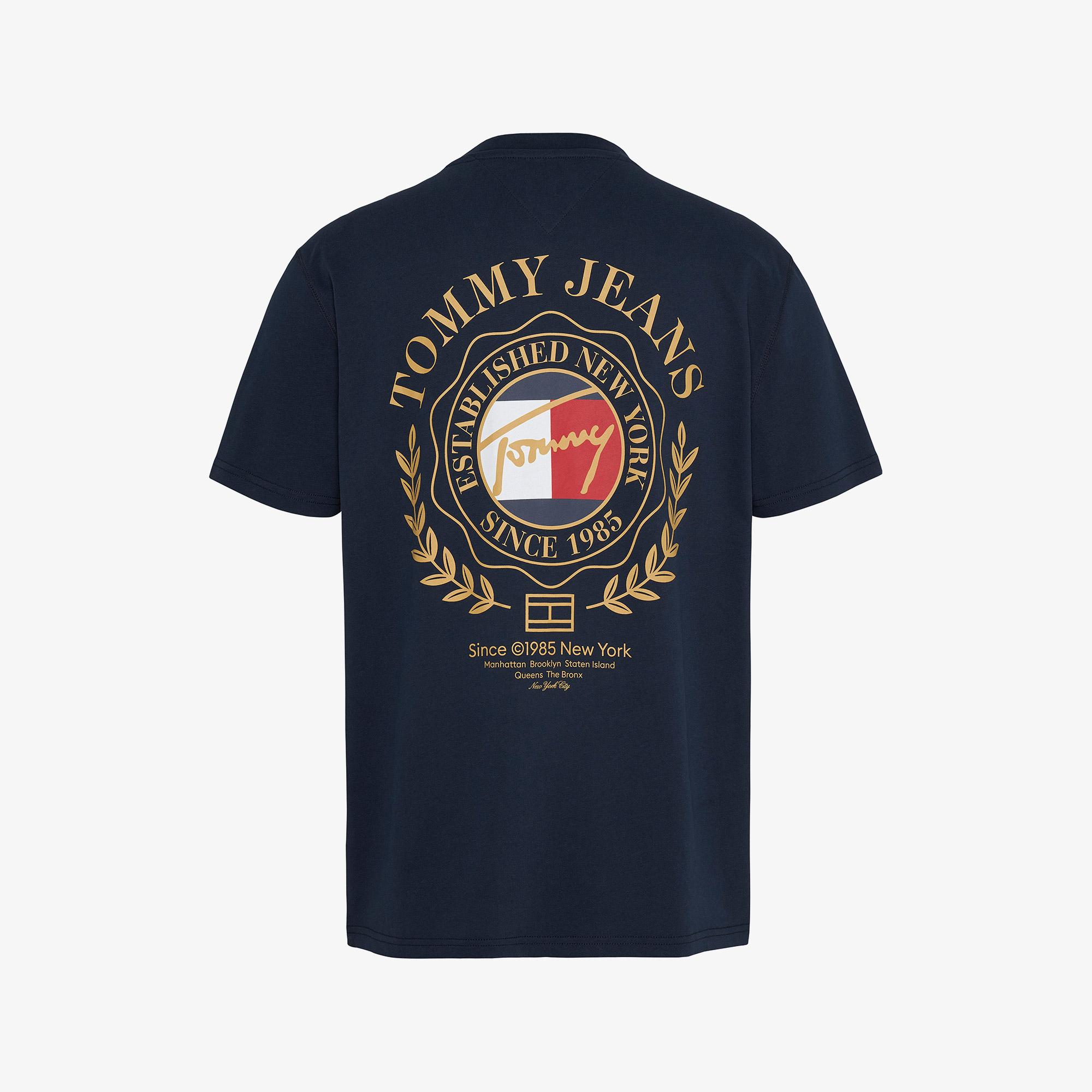 Tommy Jeans Erkek Mavi T-Shirt