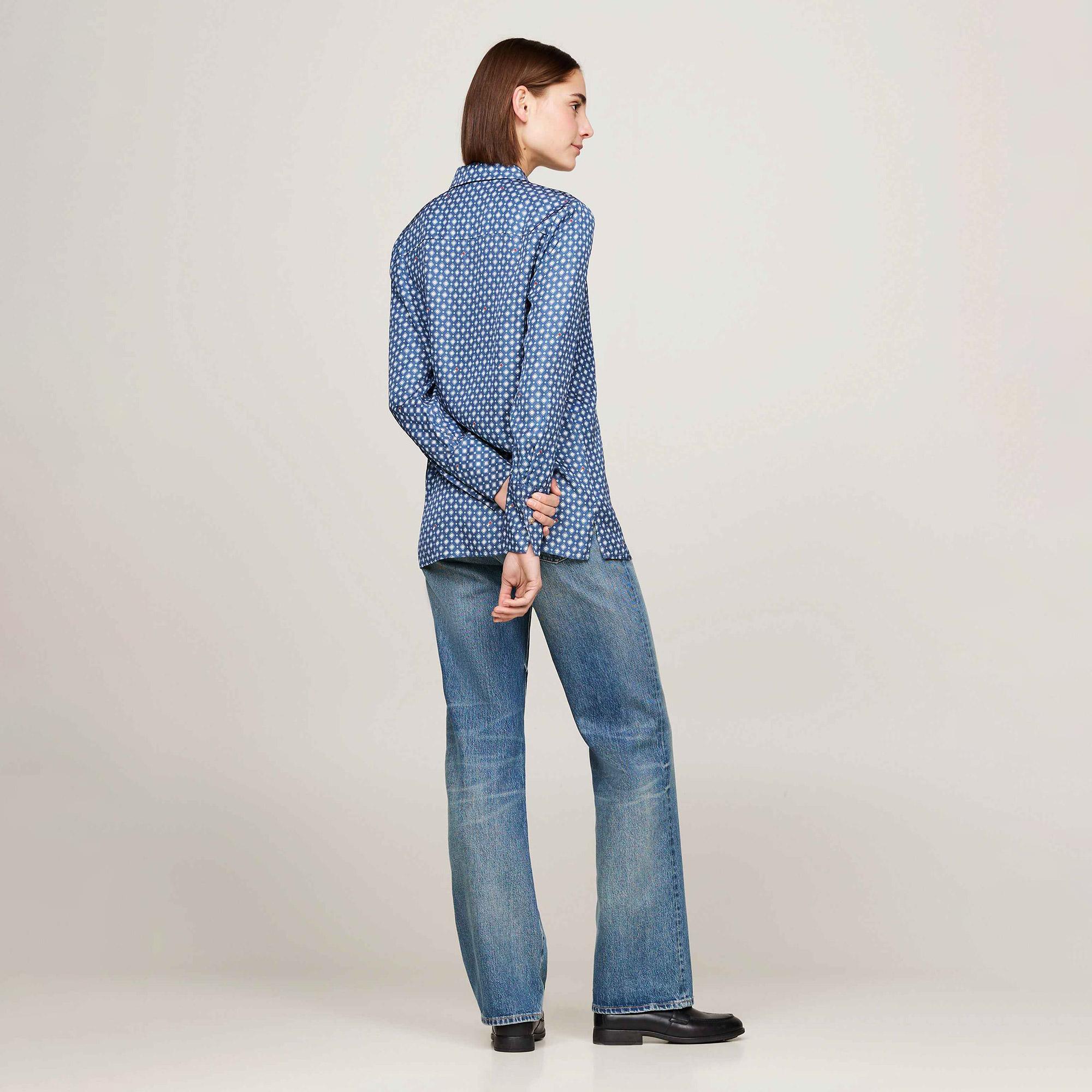 Tommy Hilfiger Kadın Mavi Gömlek