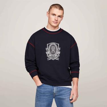  Tommy Hilfiger Erkek Mavi Sweatshirt