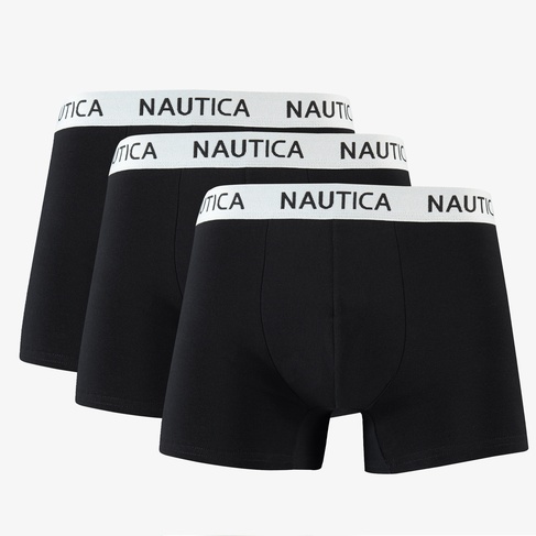  Nautica Erkek Siyah 3Lü Standart Fit Boxer