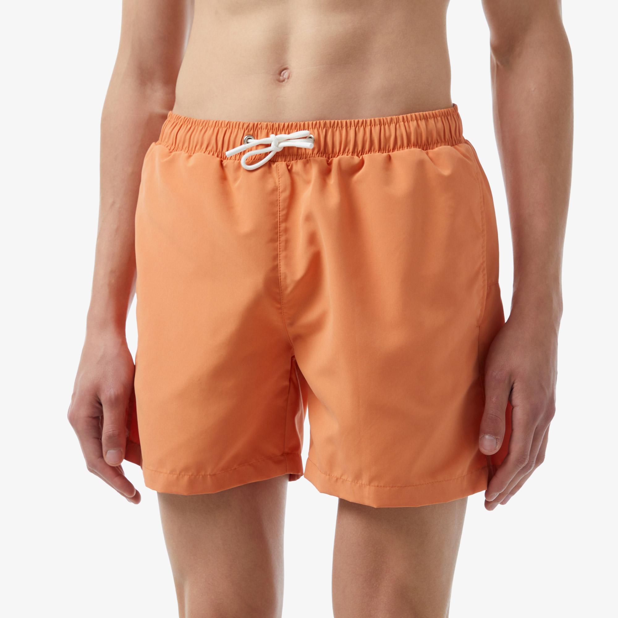 Erkek Baskılı Turuncu Mayo Şort