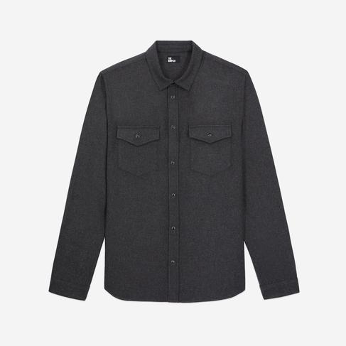  ERKEK LOGO BASKILI GRİ GÖMLEK