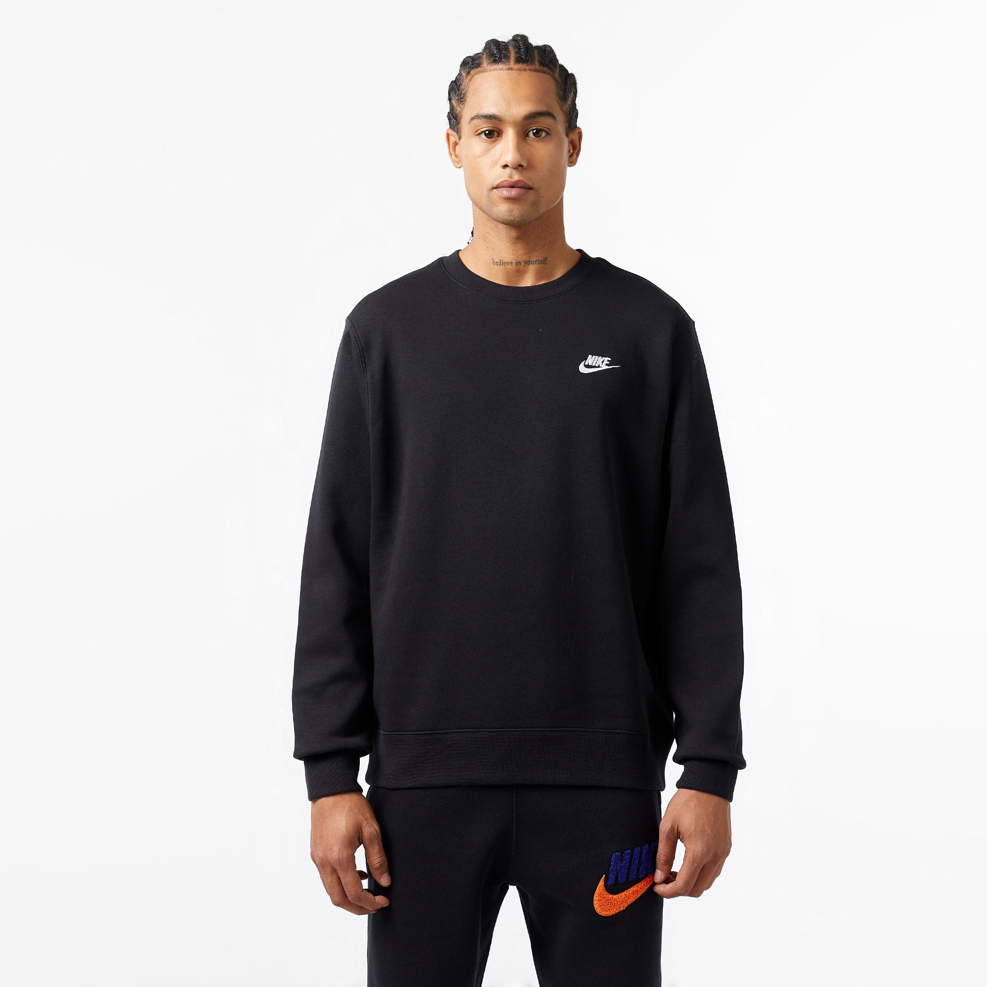 Nike Sportswear Club Crew Erkek Siyah Sweatshirt