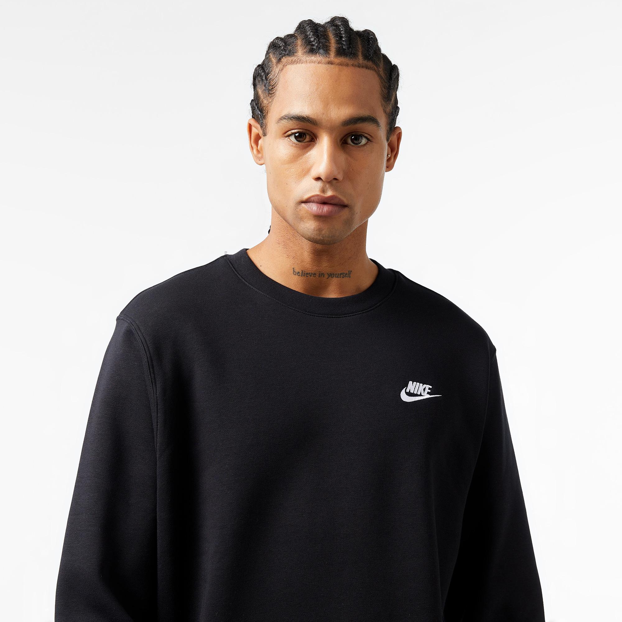 Nike Sportswear Club Crew Erkek Siyah Sweatshirt
