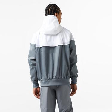  Nike Sportswear Windrunner Riversible Hooded Erkek Gri-Beyaz Kapüşonlu Ceket