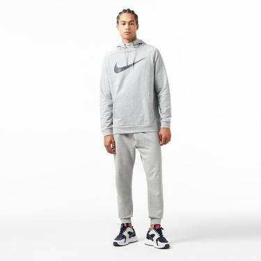  Nike Dri-Fit Swoosh Erkek Gri Kapüşonlu Sweatshirt