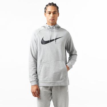  Nike Dri-Fit Swoosh Erkek Gri Kapüşonlu Sweatshirt