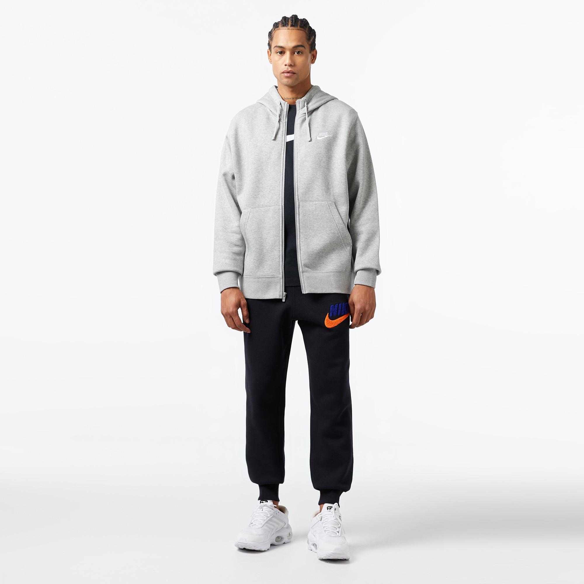 Nike Sportswear Club Erkek Gri Kapüşonlu Sweatshirt